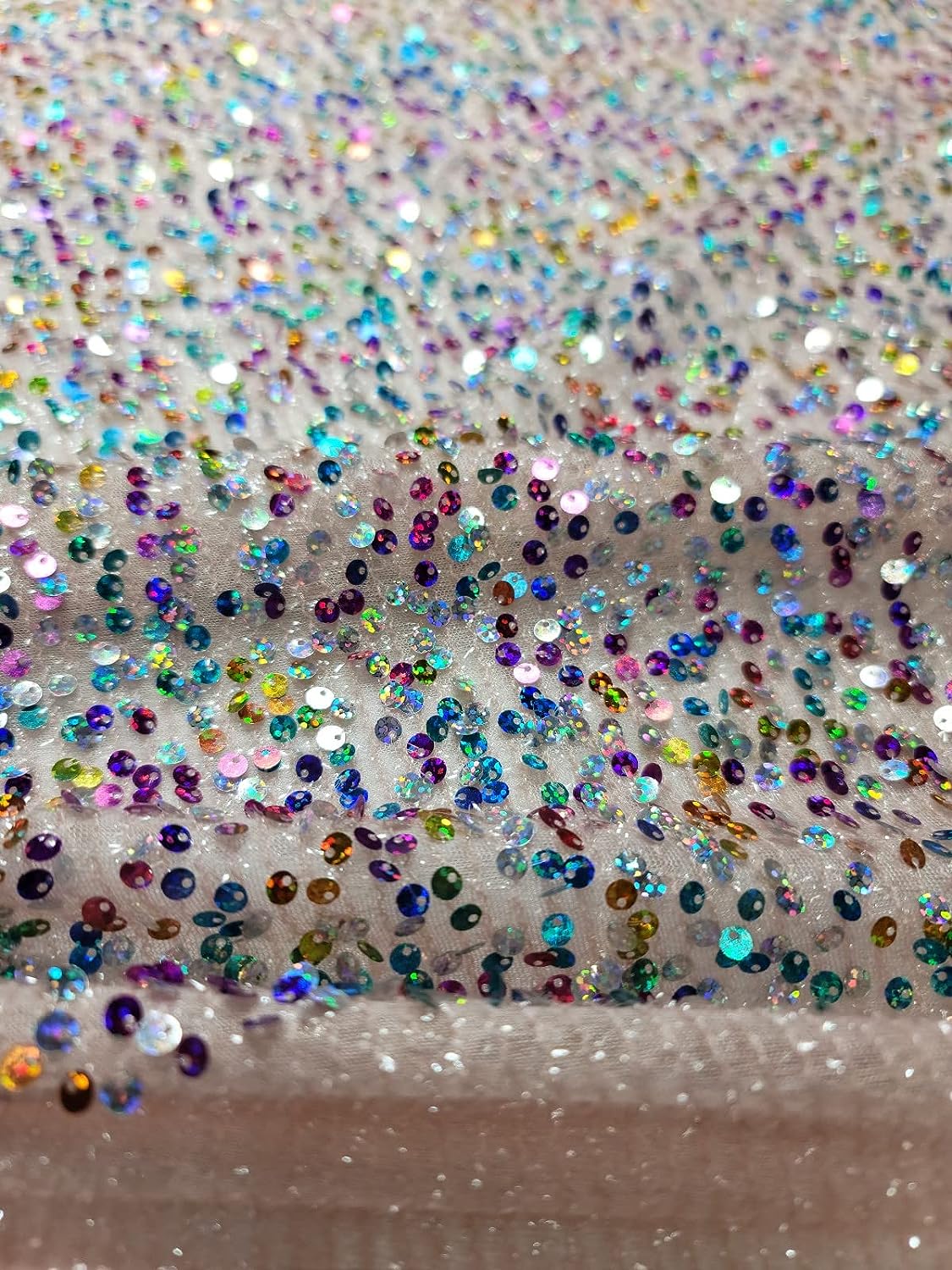Elegant Blush Sequin Fabric: Sparkle & Shine