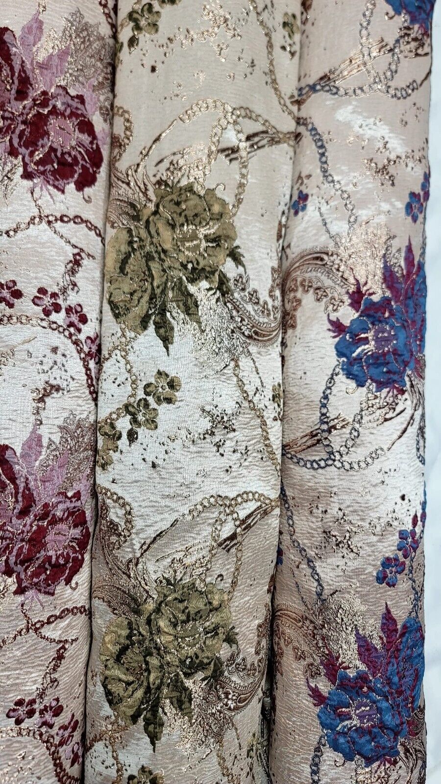 Brocade Jacquard Prom Fabric by the Yard - Ideal for Gowns, Quinceañera, Bridal, Upholstery, and More - Available in Various Stunning Colors