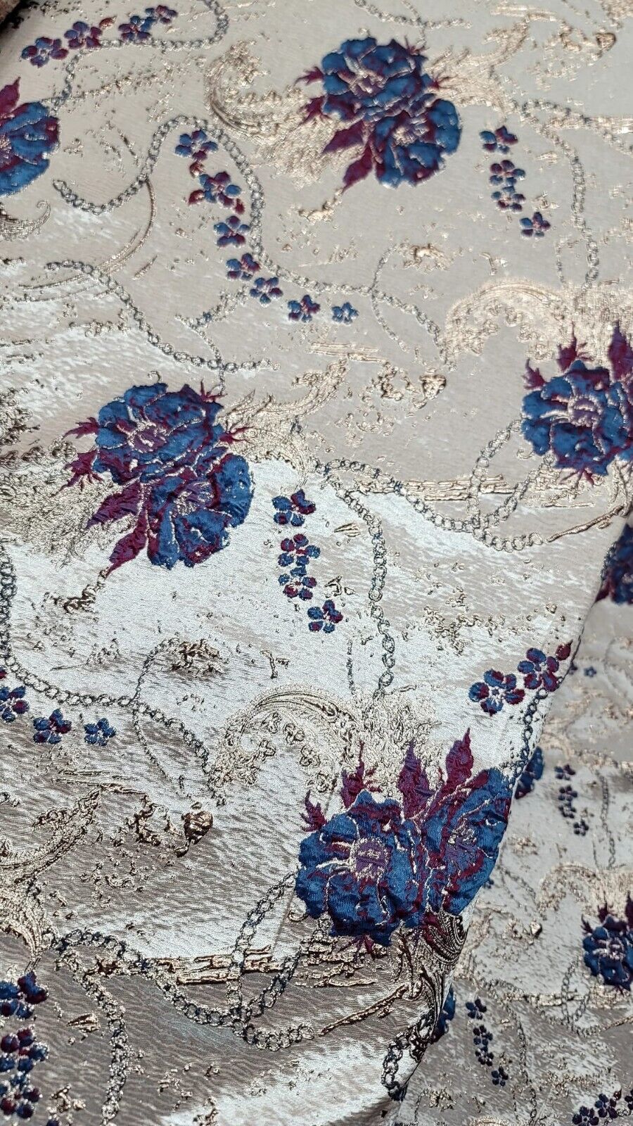 Brocade Jacquard Prom Fabric by the Yard - Ideal for Gowns, Quinceañera, Bridal, Upholstery, and More - Available in Various Stunning Colors