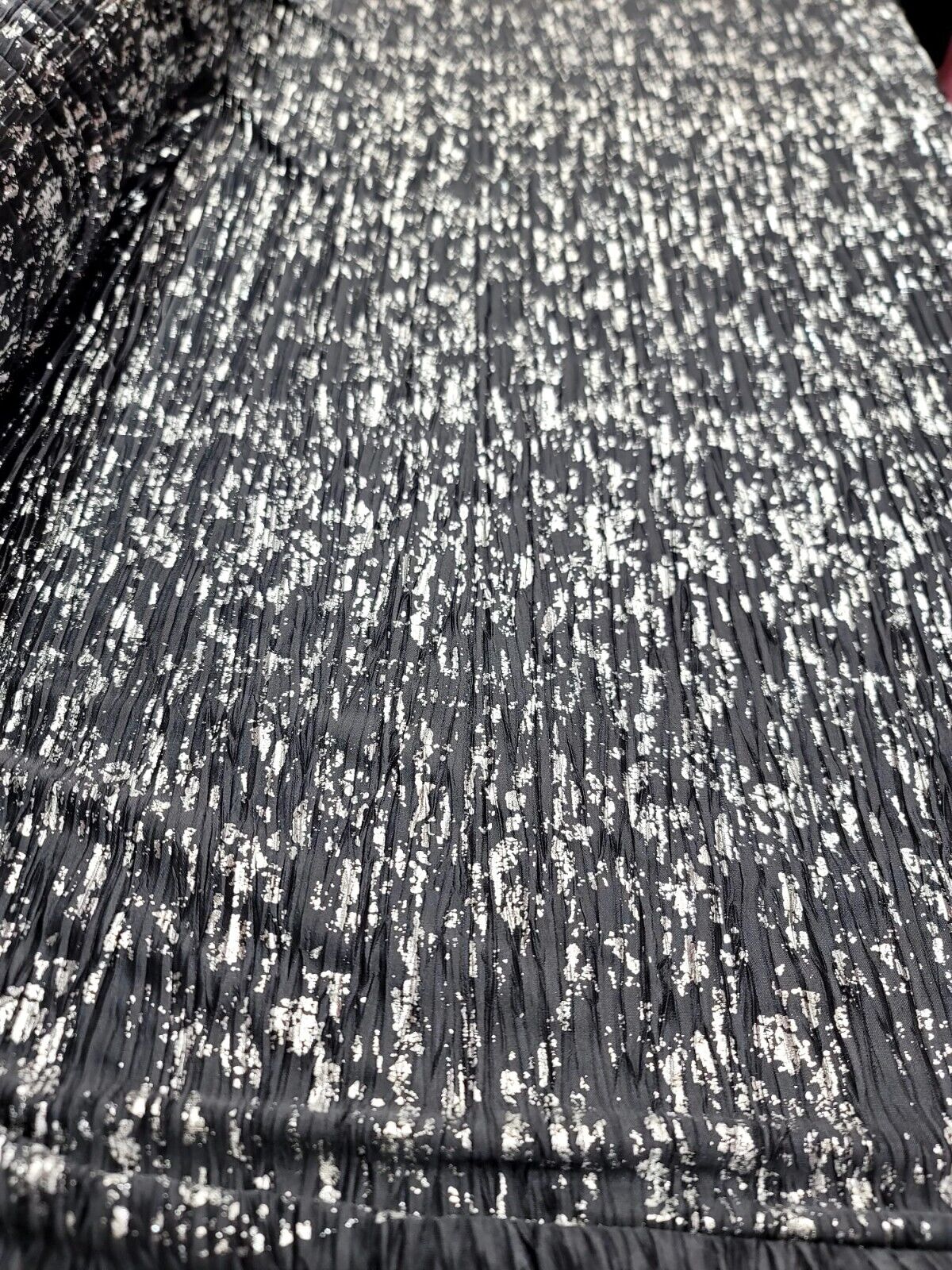 Charcoal/Silver Pleated Fabric 58" Sold By Yard For Dress Draping Backdrop