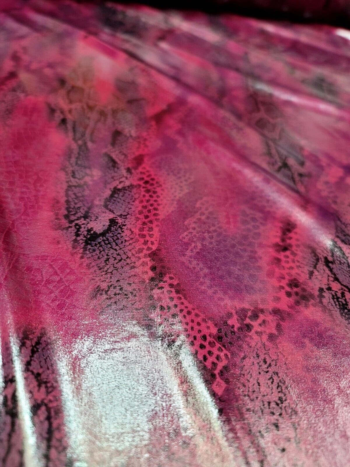 Burgundy Vinyl Fabric Faux Snake Viper Skin Faux Vinyl Leather Fabric Sold By The Yard