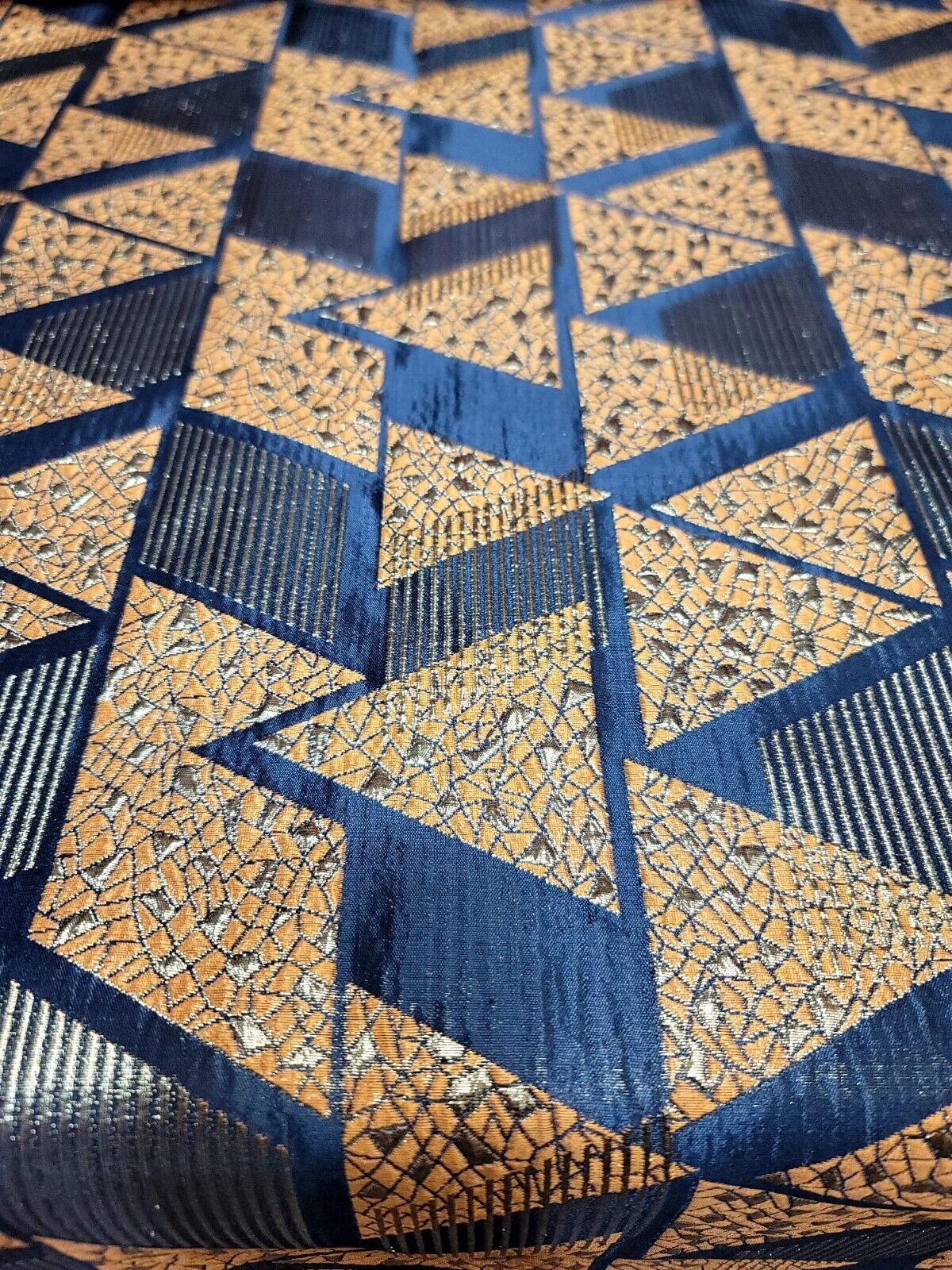 Triangle Brocade Fabric by the Yard - 57" Width - Geometric Patterns - Ideal for Dresses in Various Colors