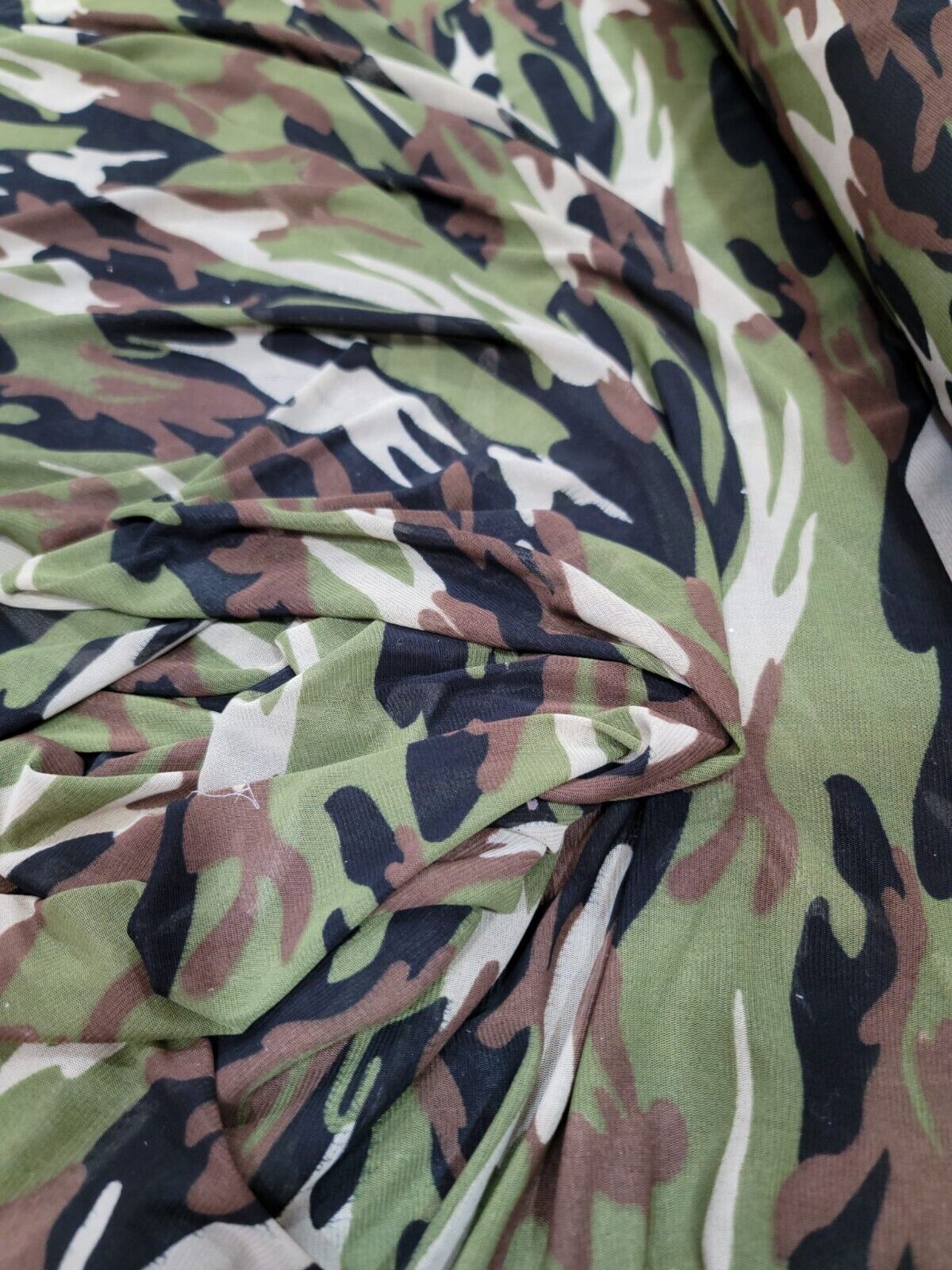 Military Camouflage Print 4 way Stretch Fabric 60"wide Sportwear Mesh By Yard