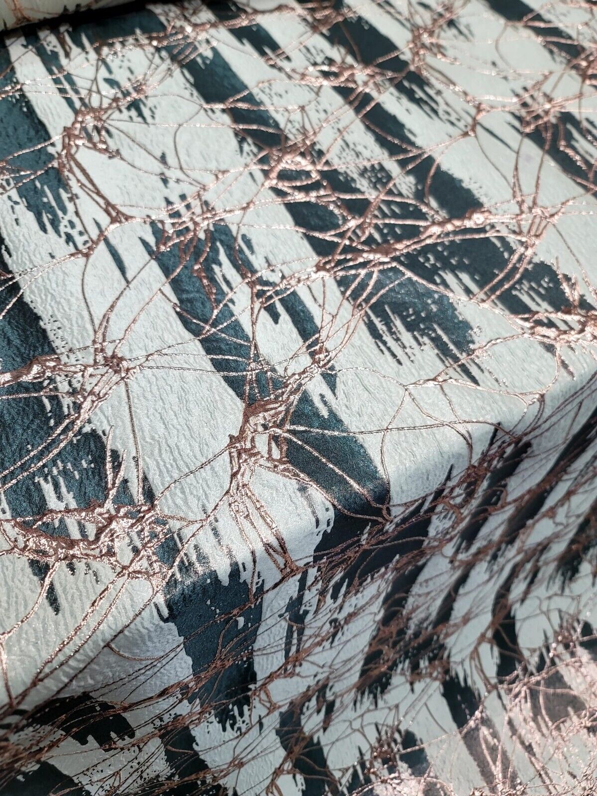 Hunter Green Sage Gold Metallic Brocade Fabric - Sold by Yard - Perfect for Fashion, Upholstery, and Elegant Creations