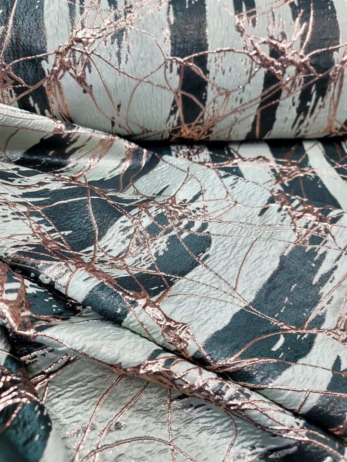 Hunter Green Sage Gold Metallic Brocade Fabric - Sold by Yard - Perfect for Fashion, Upholstery, and Elegant Creations