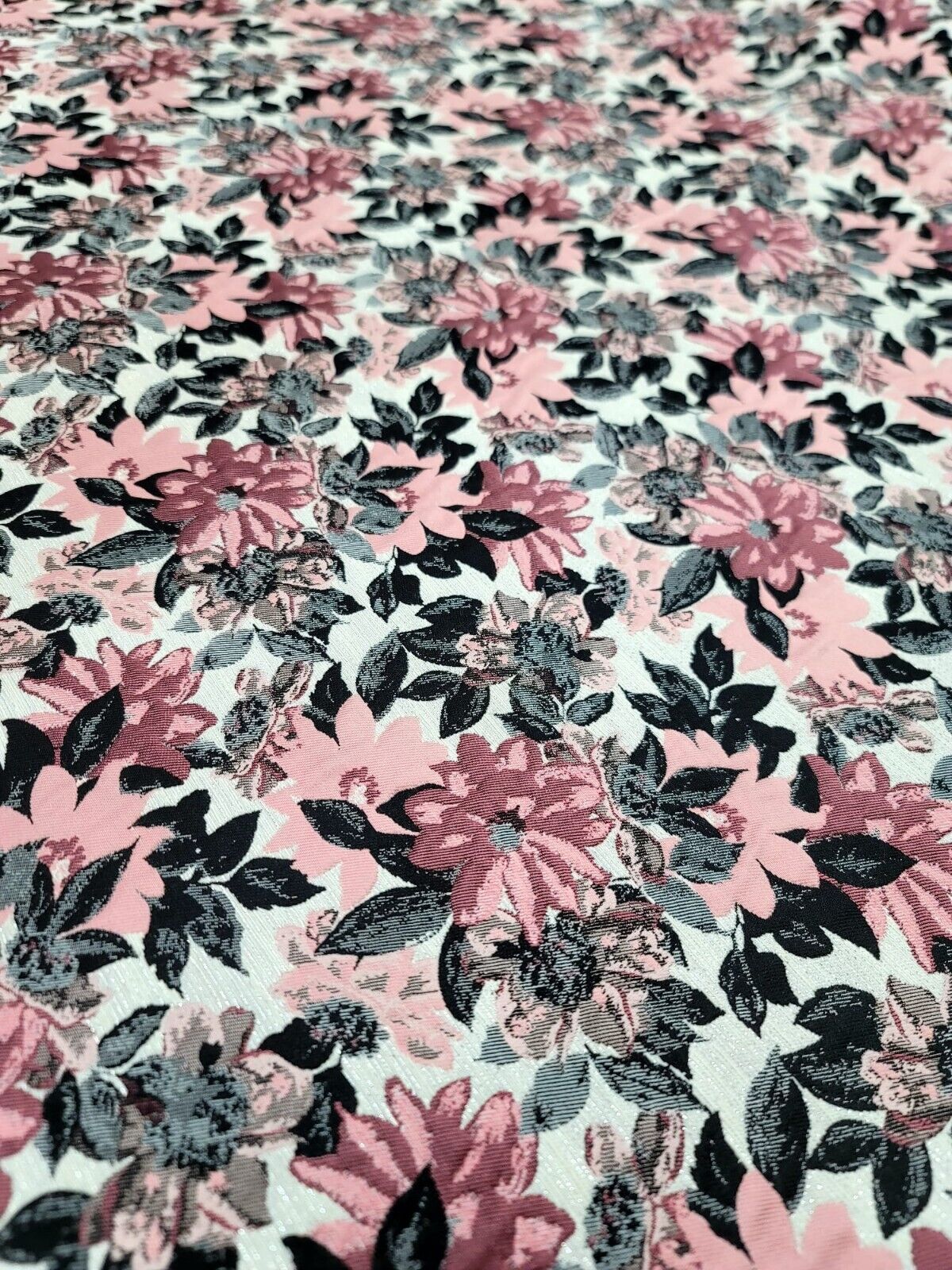 Dusty Rose Mauve Floral Chenille Upholstery Brocade Fabric - 56" Width - Sold by the Yard - Perfect for Pillows, Cushions, and Home Decor