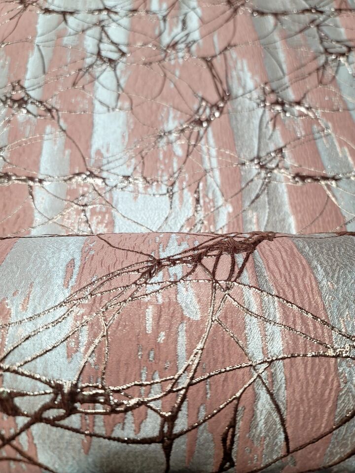Rose Gold Brocade Jacquard Fabric Sold By The Yard Metallic Coral Fashion Dress