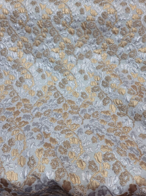 Lavender Pink Silver Brocade Jacquard Floral Flowers Fashion Fabric Sold By The Yard
