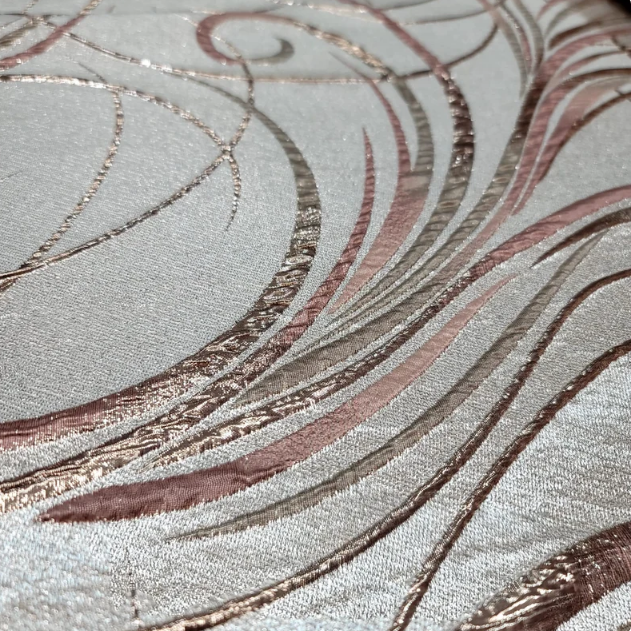 Rose Gold Brocade Geometric Copper Metallic Textured France Jacquard Fabric Sold By The Yard Gown Quinceañera Bridal Evening Dress Decoration