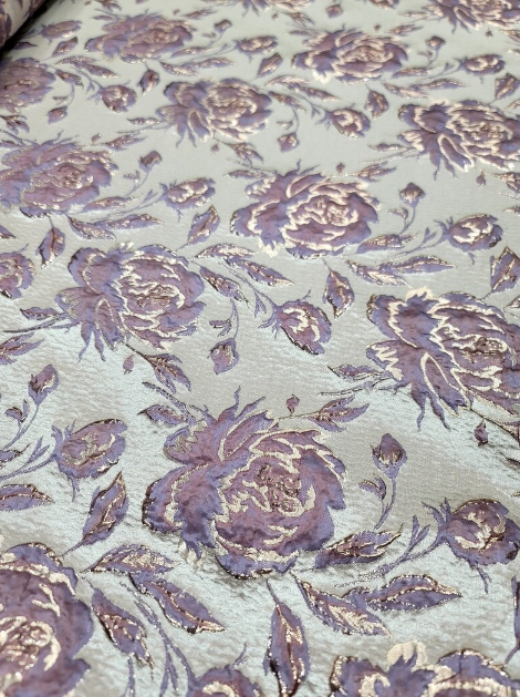 Jacquard Floral Flowers Fashion Fabric Sold By The Yard