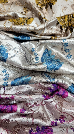 Brocade Jacquard Prom Fabric by the Yard - Ideal for Gowns, Quinceañera, Bridal, Upholstery, and More - Available in Various Stunning Colors