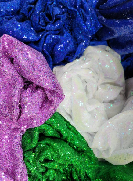 Iridescent Hologram Glitz Sequin Fabric - 3mm, Sold by the Yard