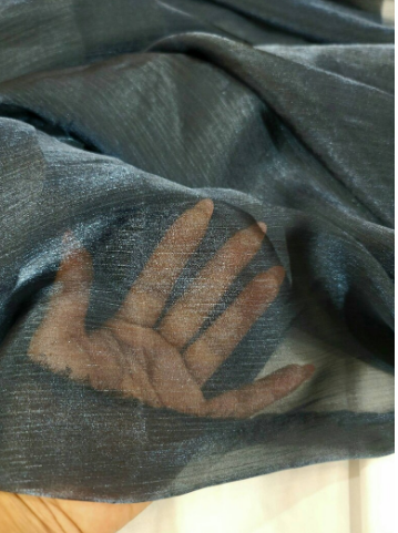 Navy Blue Organza Prom Fabric - Sold By The Yard - Gown Quinceañera Bridal Gorgeous - 52” width