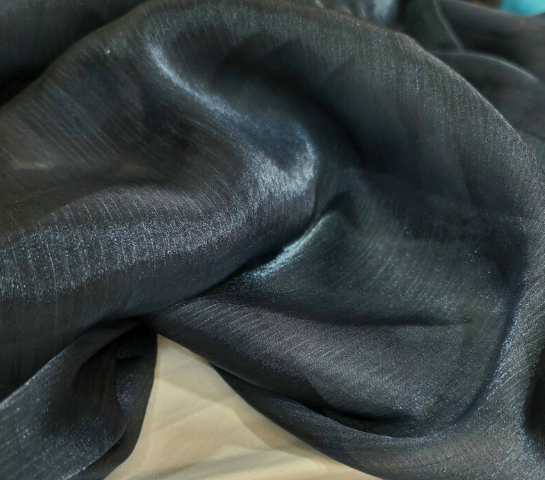 Navy Blue Organza Prom Fabric - Sold By The Yard - Gown Quinceañera Bridal Gorgeous - 52” width
