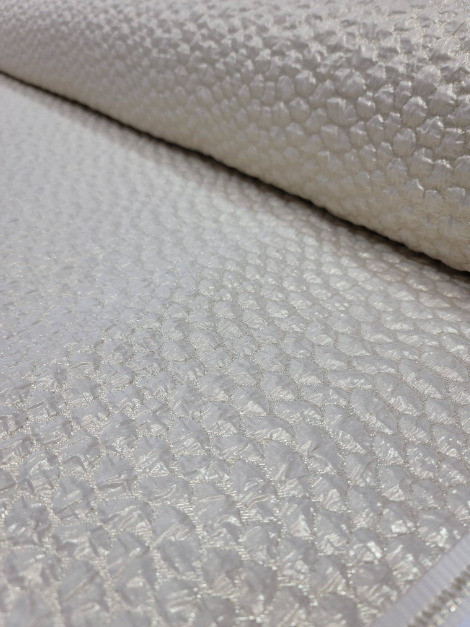 Champagne Gold Brocade Bridal Embossed Evening Dress Metallic Jacquard Fabric Sold by the Yard Gown Prom Quinceañera
