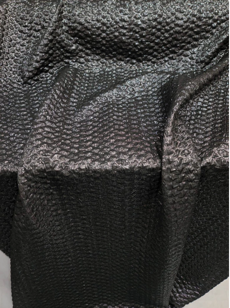 Black Brocade Textured Embossed Jacquard Fabric Sold By The Yard Gown Quinceañera Bridal