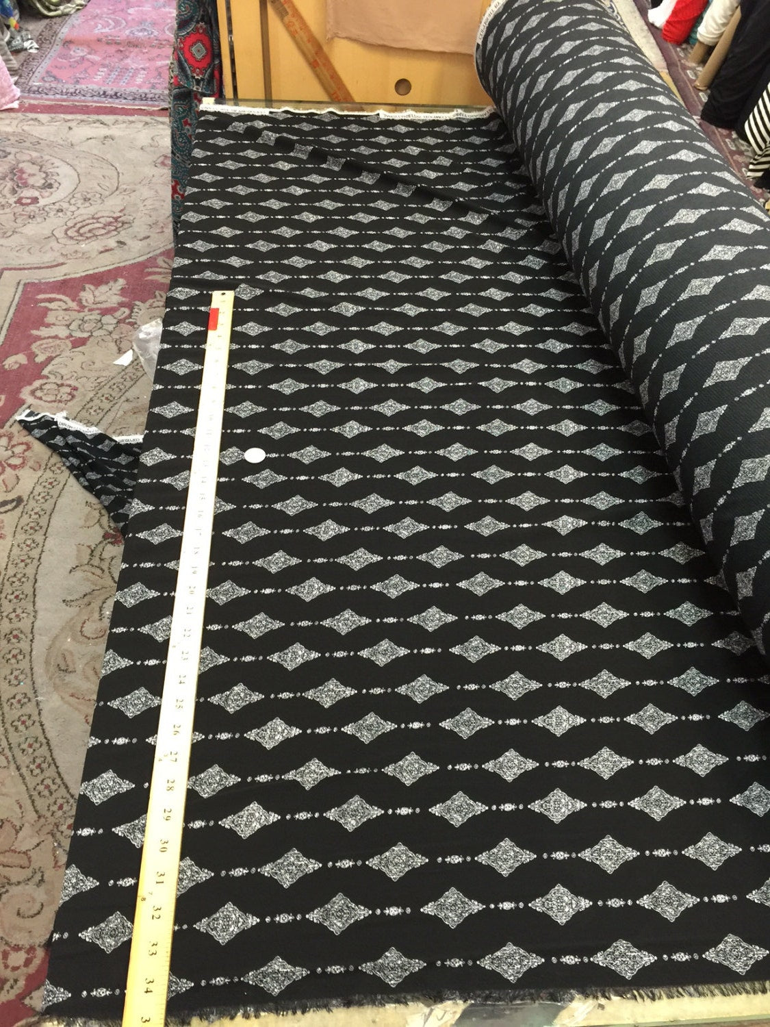 Boho crepe Black White 58-60 in w Fabric sold by the yard 1 way stretch flowy draping decoration clothing dress