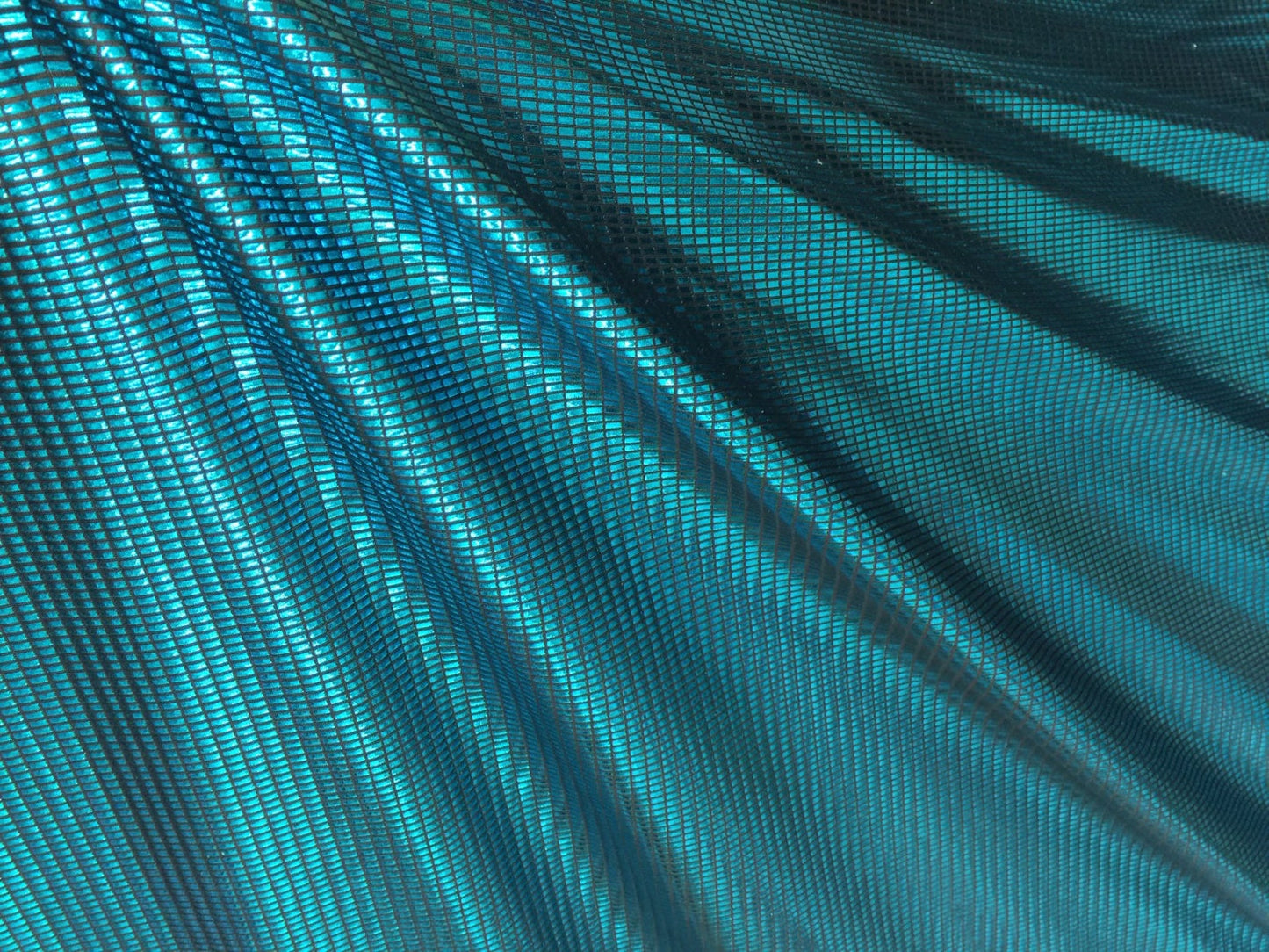 Jade pleather nylon spandex Black backing stretch Fabric sold by the yard draping decoration clothing dancer geometric square