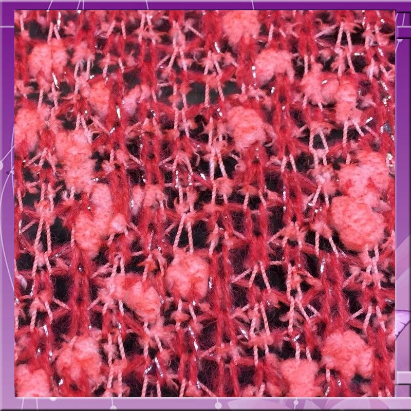Embroidery lace crocheted Popcorn inspired Coral 50 inches w crocheted fabric sold by the yard soft