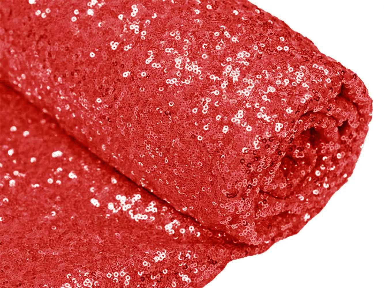 Red Sequin Fabric, by The Yard, Sequin Fabric, Tablecloth, Linen, Sequin Tablecloth, Table Runner