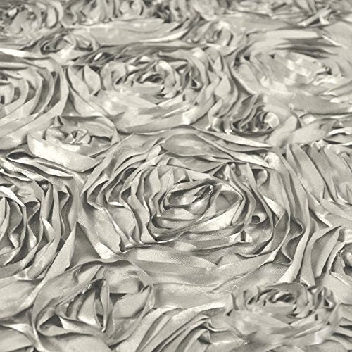 Silver Satin Fabric - by The Yard