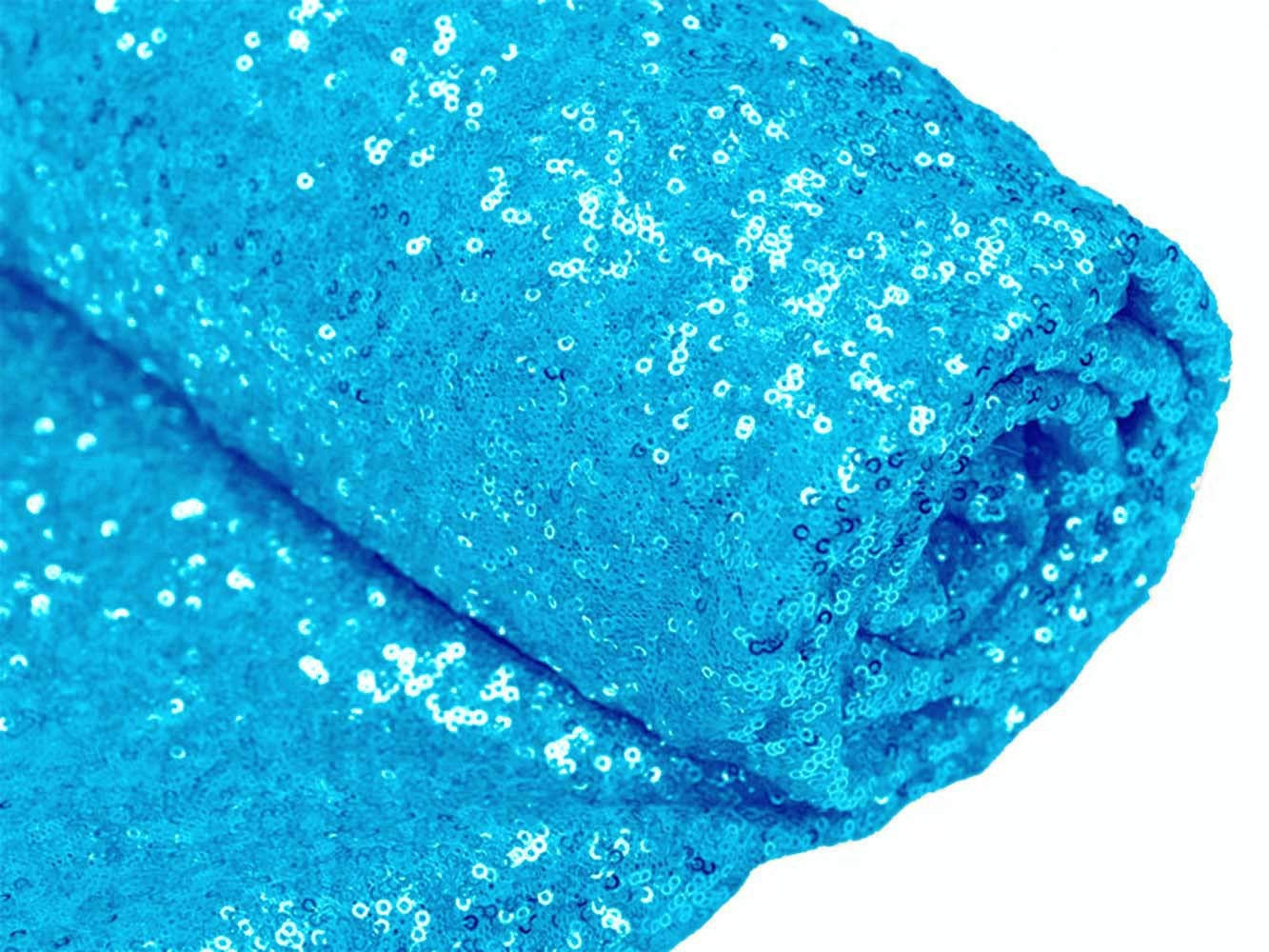 Turquoise Sequin Fabric, by The Yard, Sequin Fabric, Tablecloth, Linen, Sequin Tablecloth, Table Runner