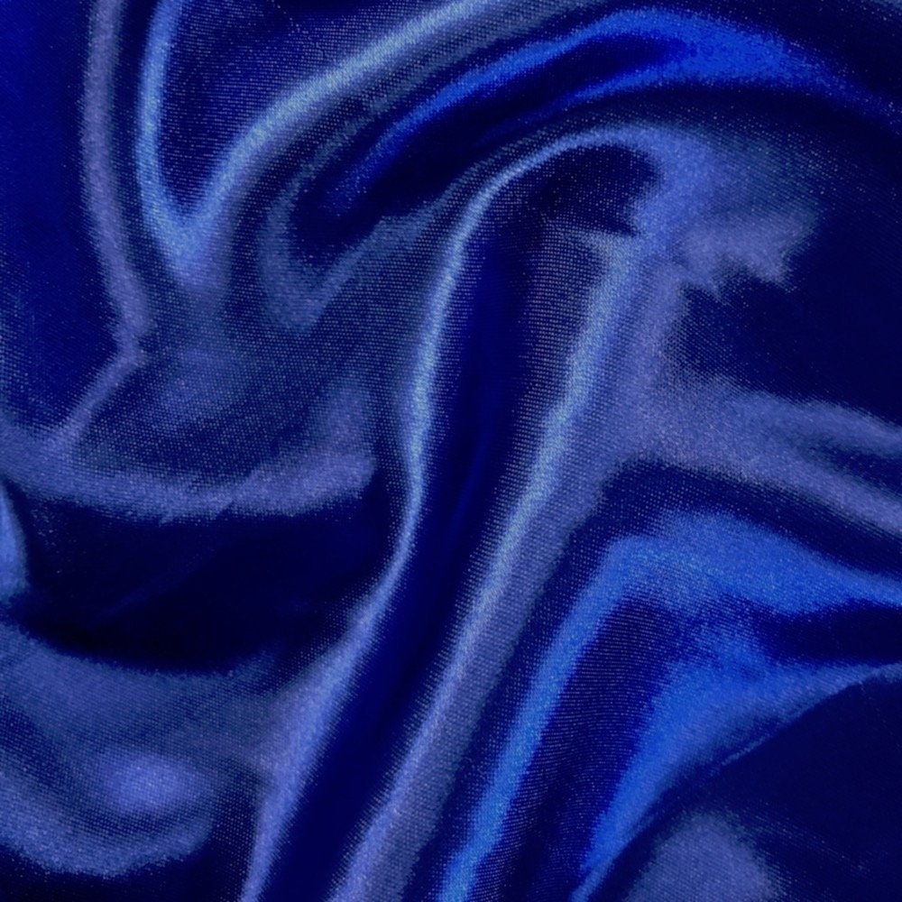Royal Blue Silk Satin 1 Way Stretch Soft Charmeuse Bridal Satin Fabric for Wedding, Apparel, Crafts, Decor, Costumes (Royal Blue, 1 Yard)
