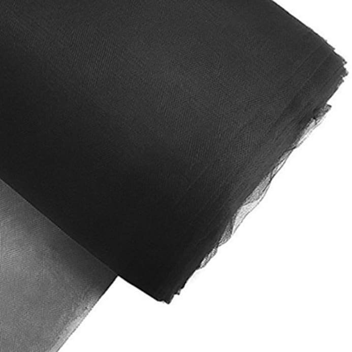 Craft and Party 54" by 40 Yards Fabric Tulle Bolt for Wedding and Decoration (Black) Sold By The Bolt ( 40 Yards )