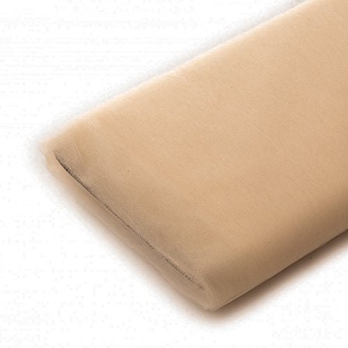 Craft and Party 54" by 40 Yards Fabric Tulle Bolt for Wedding and Decoration (Taupe) Sold By The Bolt ( 40 Yards )