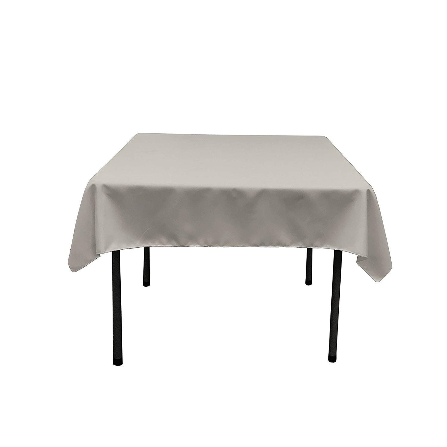 54 x 54-Inch Seamless Light Gray Rectangular Polyester Tablecloth for Wedding Party Decorations Square Table Cloth Cover