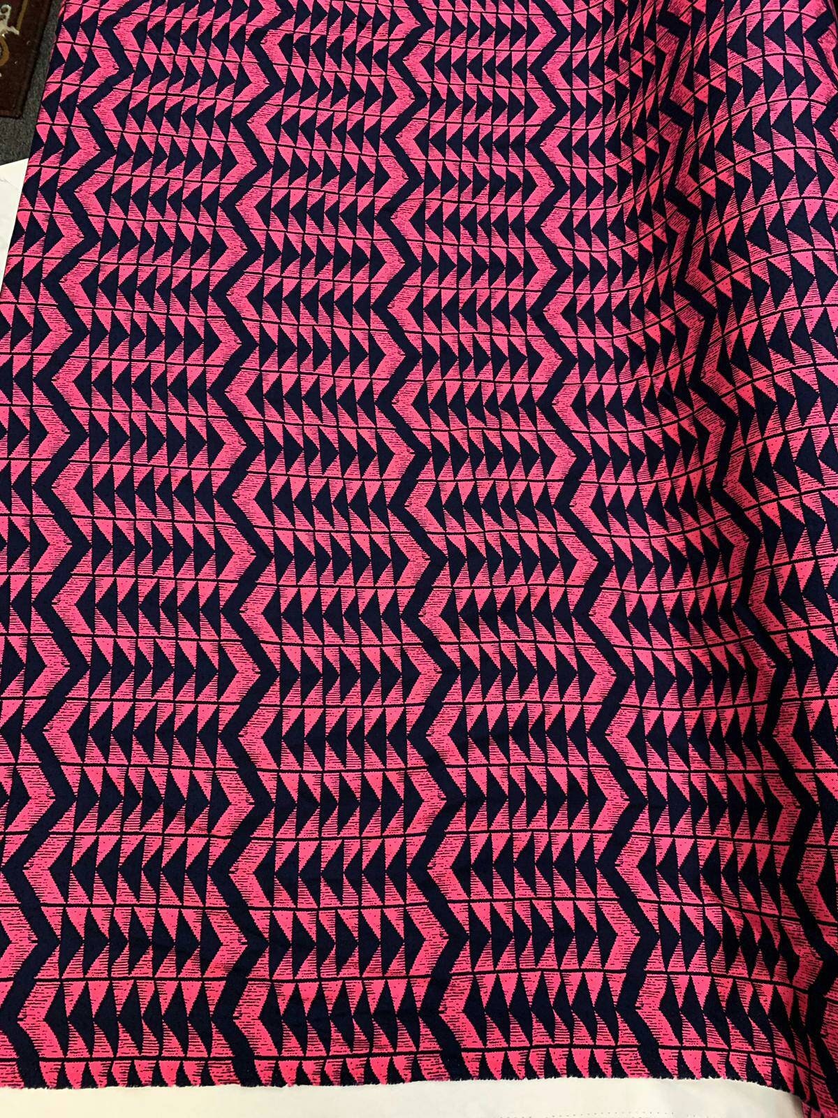 Rayon challis very soft geometric pinks and blues Fabric by the yard 58 inches wide flowy organic kids dress draping clothing decoration