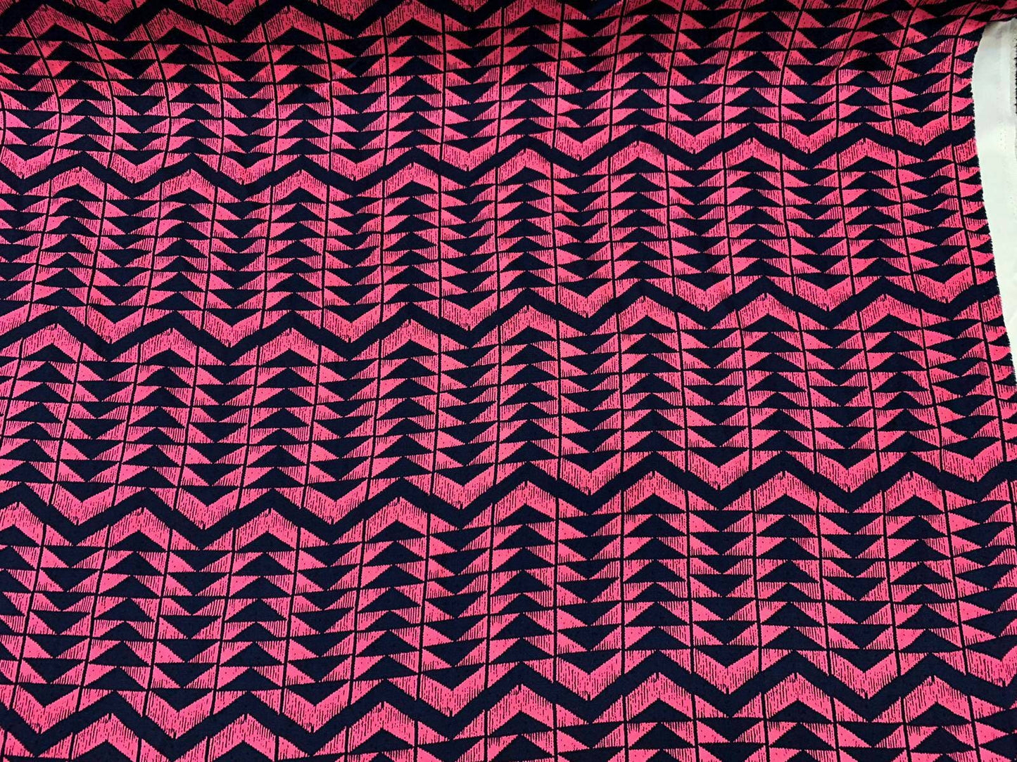 Rayon challis very soft geometric pinks and blues Fabric by the yard 58 inches wide flowy organic kids dress draping clothing decoration