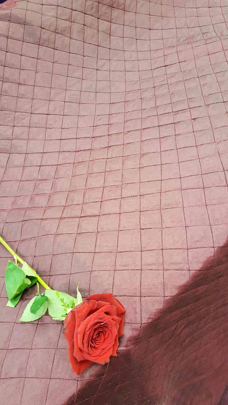 Wine geometric square brocade Taffeta Prom Fabric Sold by the Yard Gown Quinceañera Bridal Evening Dress decoration draping