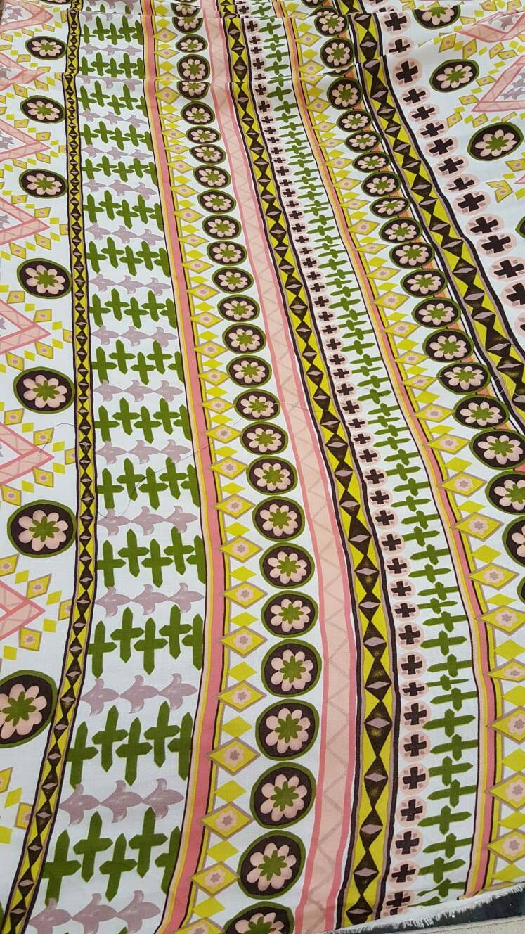 Rayon challis pastel geometric print 58 wide fabric for wedding decorations, tablecloths, curtain, panels special events, crafts kids flowy