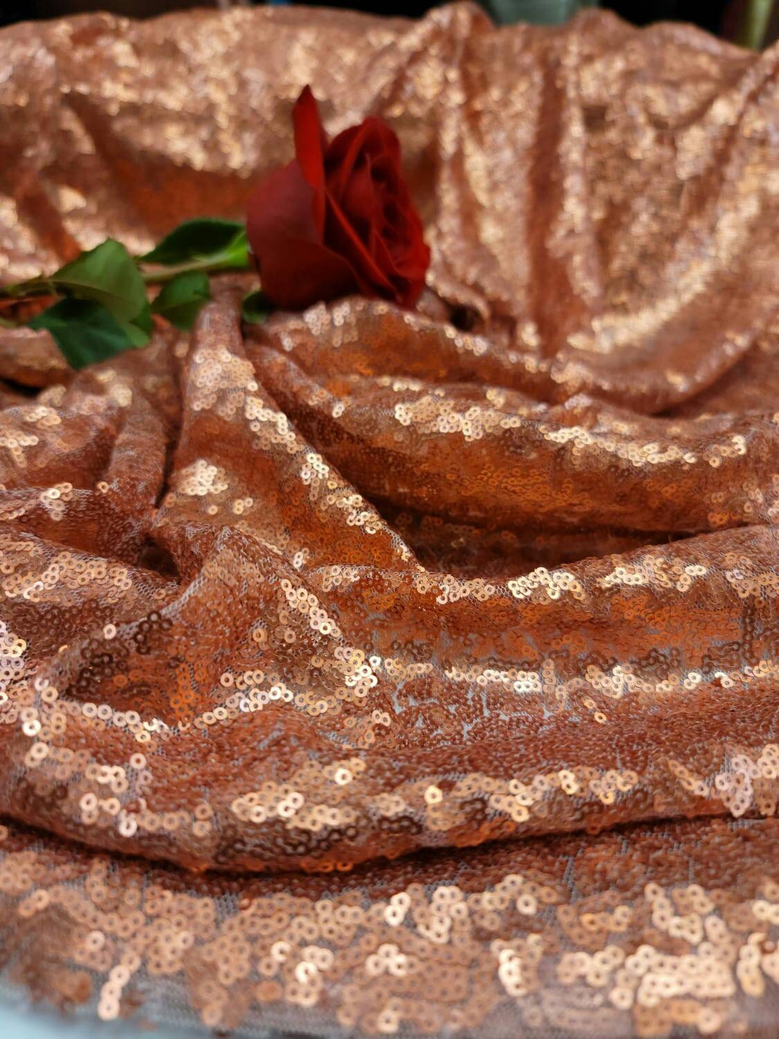 Sequin Fabric By The Yard Cooper Sequin Matte Cooper Fashion Fabric Dress Clothing Sequin On Mesh Prom Draping Background