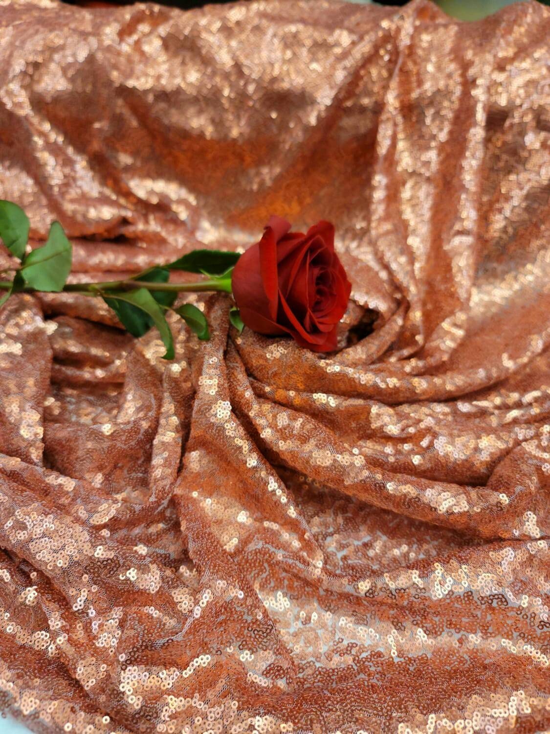 Sequin Fabric By The Yard Cooper Sequin Matte Cooper Fashion Fabric Dress Clothing Sequin On Mesh Prom Draping Background
