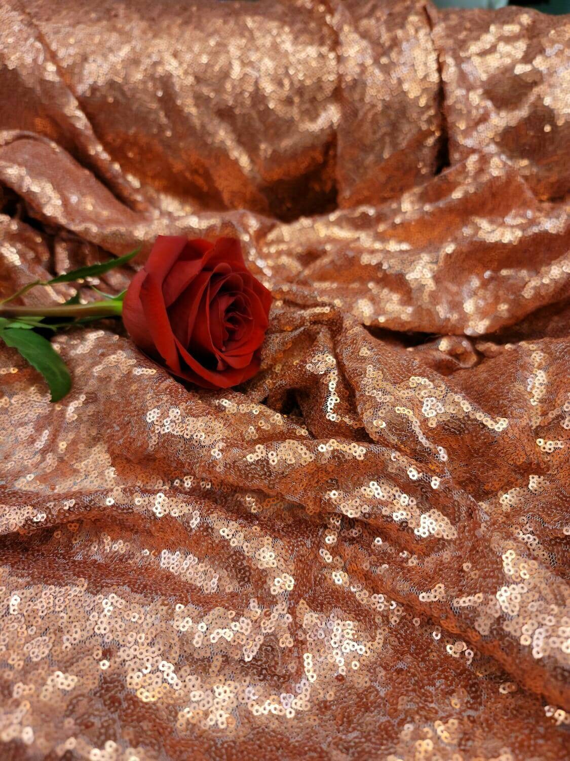 Sequin Fabric By The Yard Cooper Sequin Matte Cooper Fashion Fabric Dress Clothing Sequin On Mesh Prom Draping Background