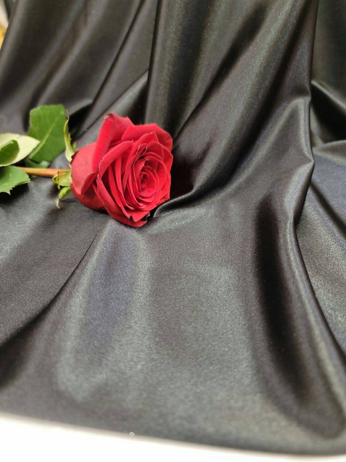 Black Stretch Nylon Spandex Fabric - Soft, Gorgeous, Sold by the Yard