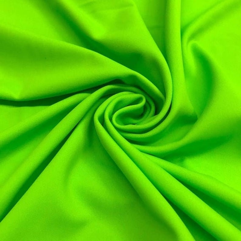 Shiny Finish Milliskin Nylon Spandex FabricBy The Yard Yard Neon Green Fashion Stretch Fabric Swimwear Prom Dress Draping Luxury Fabric Jumb