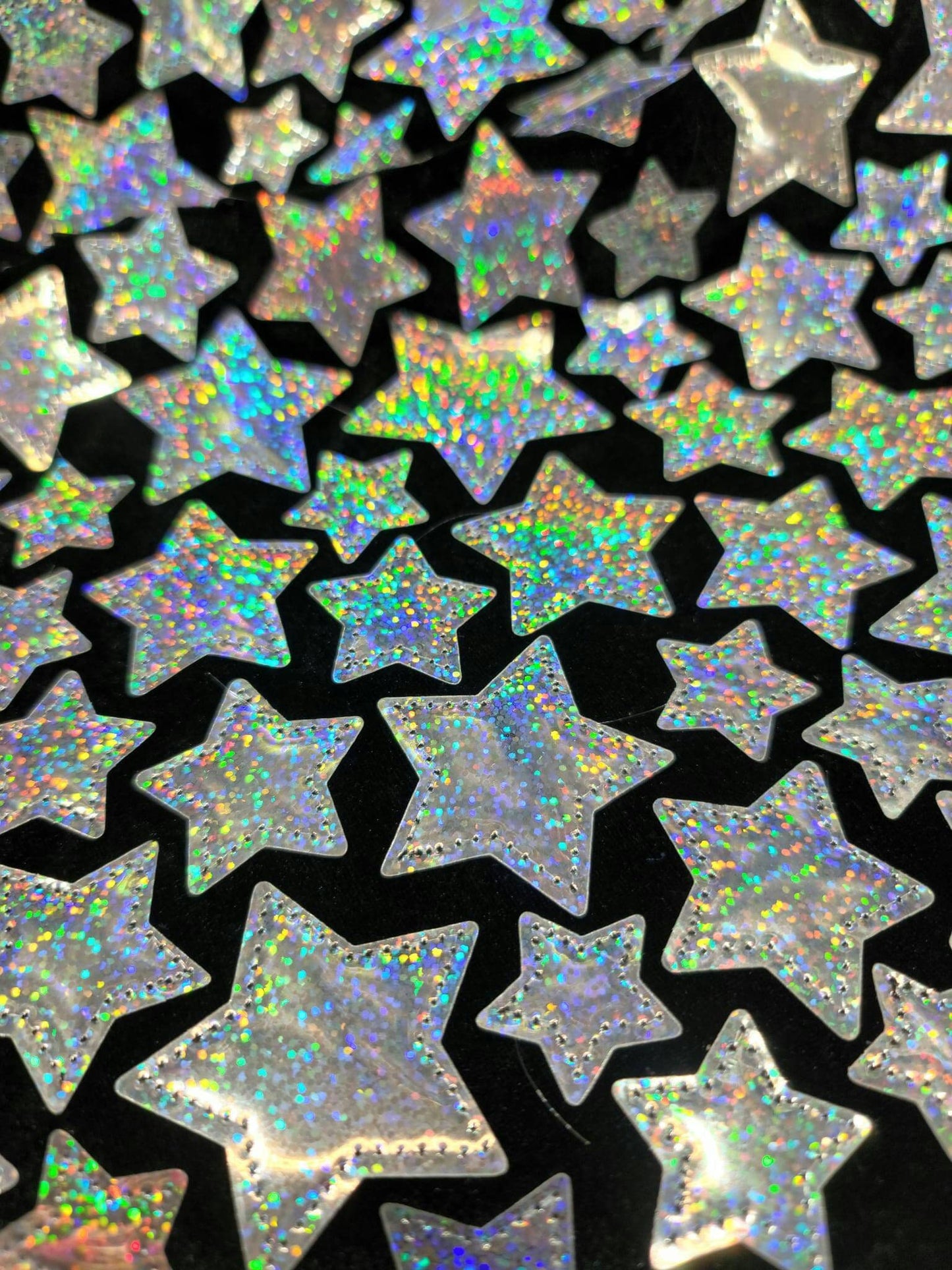 Silver Sequin Iridescent Embroidery Stars On Black Stretch Velvet Fabric By The Yard Fashion Dress Clothing Backdrop Party Dress