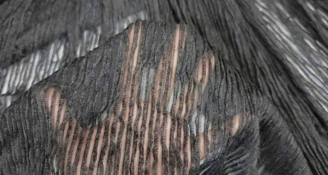 Black Stretch Fabric Sheer Stretch Fabric Sold by the yard