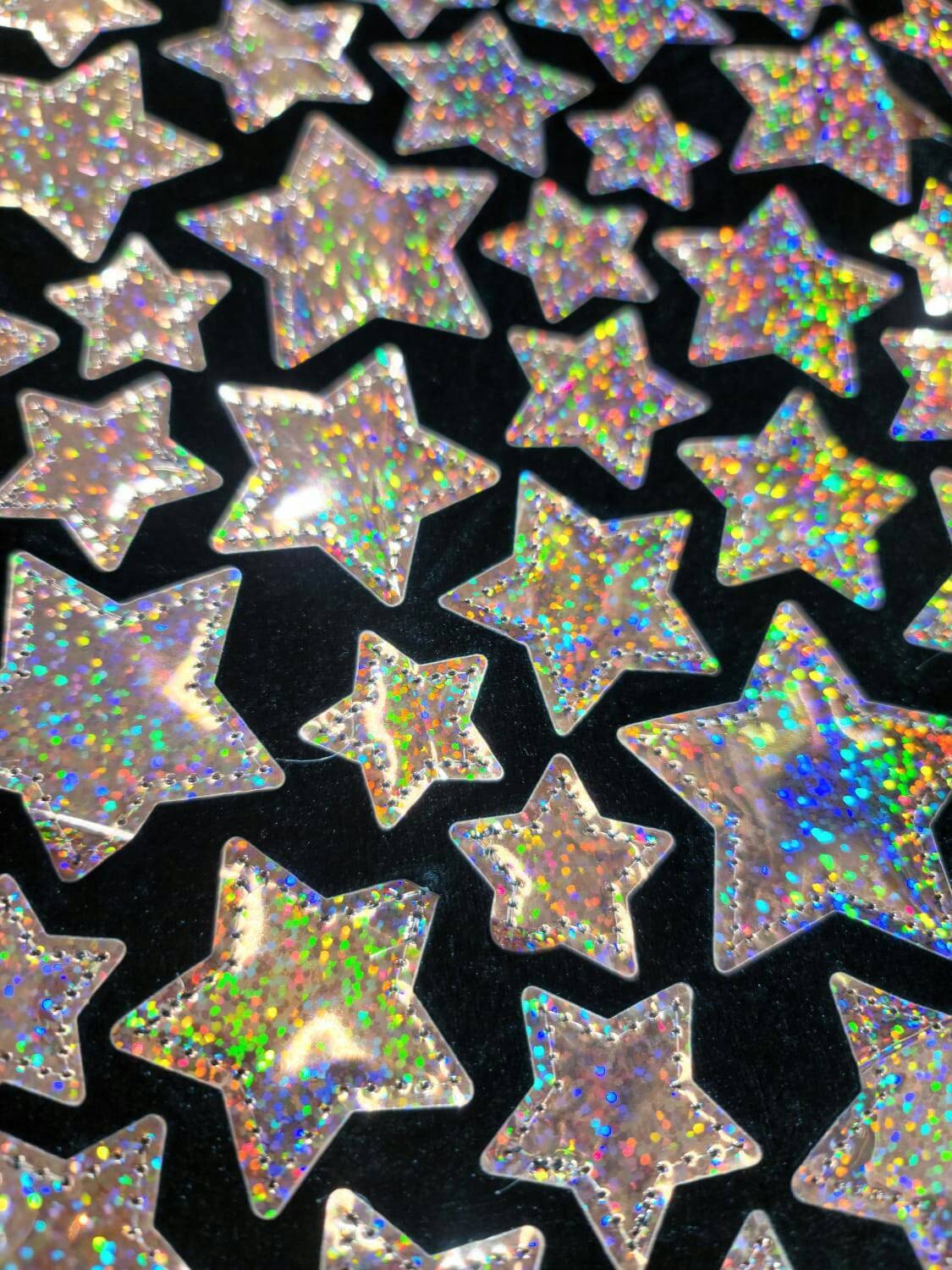 Rose Gold Stars Iridescent On Black Stretch Velvet Fabric By The Yard Clothing Decoration Christmas