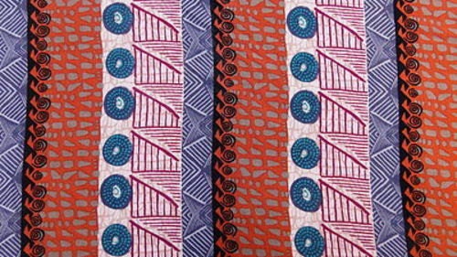 100% Rayon crepe. Colored Background & Assorted Patterns Fabric by the yard green brown geometric fabric
