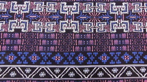 100% Rayon with Colorful Geometric Pattern