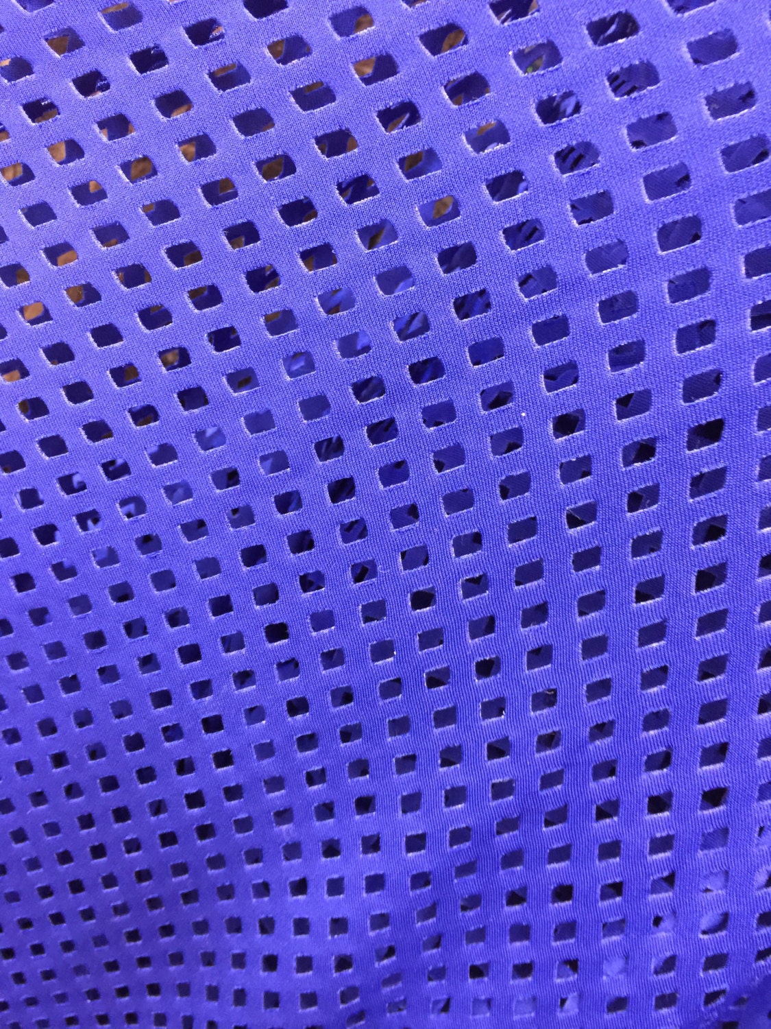 100% Royal blue laser cut nylon. 60 inch. fabric by the yard.