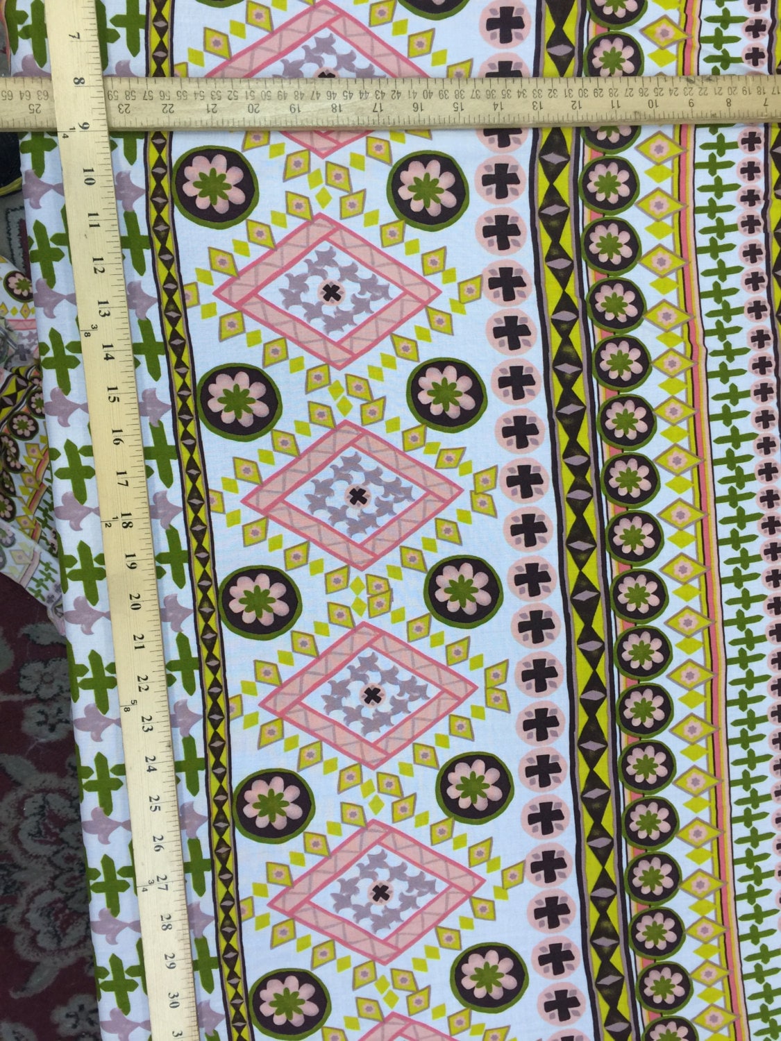 Rayon challis pastel geometric print 58 wide fabric for wedding decorations, tablecloths, curtain, panels special events, crafts kids flowy