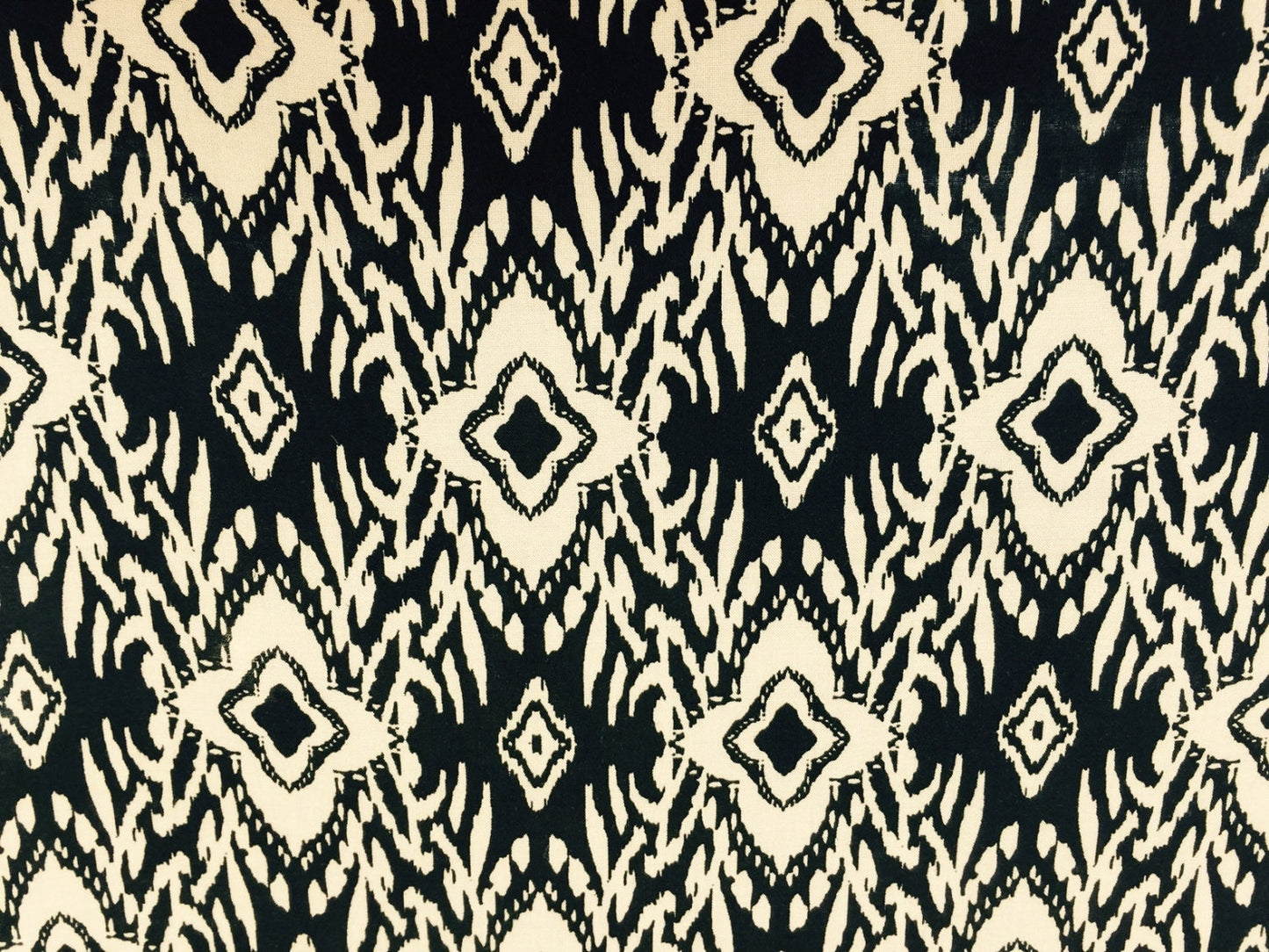 100% rayon challis beige n black geometrical pattern Fabric by the yard soft organic kids dress draping clothing decoration flowy