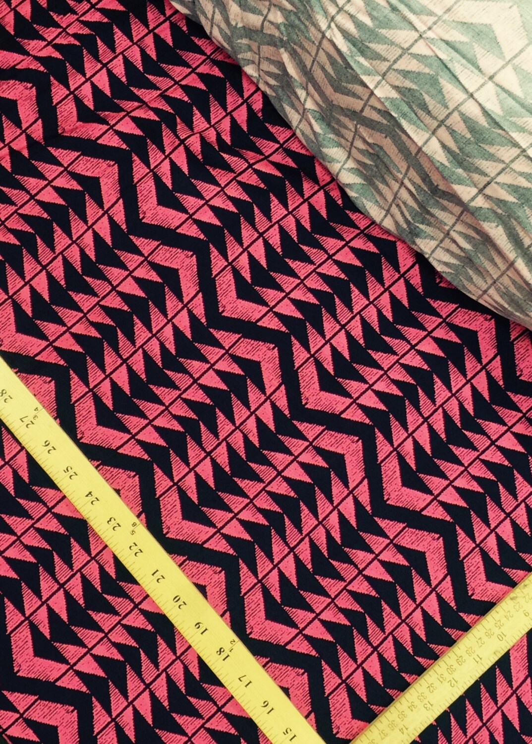 Rayon challis very soft geometric pinks and blues Fabric by the yard 58 inches wide flowy organic kids dress draping clothing decoration