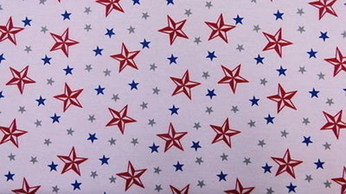 Ponte Roma White Background & Star Pattern By Yard