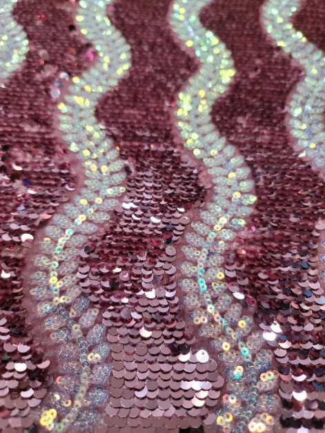 Dusty Rose Sequin Iridescent On Stretch Dusty Rose Velvet Fabric By The Yard Clothing Backdrop Decoration White Sequin
